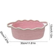 thumbnail image 3 of Woven Cotton Storage Basket with Handles, Decorative Gift and Organizer Basket for Shelf, Closet, Bathroom and Pantry, Light Pink, 3 of 6
