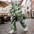 thumbnail image 6 of GrmtClth Mens Camouflage Cargo Joggers Pants Elastic Waist Casual Dungarees Trousers Outdoor Hiking Bottoms Army Green XL, 6 of 8