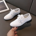 thumbnail image 2 of Kogui Boys Casual Dress Shoes Boy's Casual Dress Oxford Comfort Uniform Formal Fashion Sneaker Shoes Size 2.5 (White,Big Kids 2.5), 2 of 7