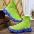 thumbnail image 3 of Dakaela Walking Shoes for Women Men High Top Slip on Socks Sneakers Lightweight Athletic Workout Running Tennis Sports Shoes Green 7, 3 of 7