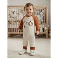 thumbnail image 6 of Jxzom Newborn Baby Boy Halloween Outfit Letter Ghost Spider Embroidery Contrast Color Jumpsuit 0-18 Months Long Sleeve Romper Bodysuit, 6 of 10
