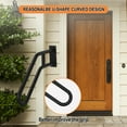 thumbnail image 3 of 1pcs Hand Rails for Outdoor Steps, Indoor U-Shaped Wall Mount Stair HandRail, Metal Iron Outdoor Grab Bar Black Hand railings for The Elderly, Kids, Disabled, Pregnant Women, 3 of 9