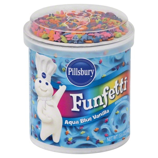 Pillsbury Funfetti Aqua Blue Vanilla Frosting, 15.6Ounce