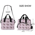 thumbnail image 3 of Insulated Crossbody Lunch Bag 10L Lunch Tote with Adjustable Shoulder Strap for Work Office Picnic Pink Vintage Roses Pattern, 3 of 6