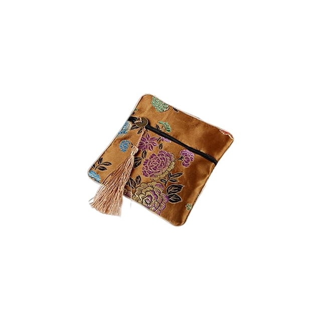 Bolsa de almacenamiento portátil Qarigey para joyería organizador de colgante color Café AP016517-12