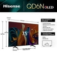 thumbnail image 3 of TELEVISION HISENSE 75" QLED 4K UHD Google TV 75QD6N, 3 of 4