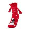 thumbnail image 4 of 2 Pair Holding Hands Socks Christmas Socks Funny Magnetic Suction 3D Doll Couple Socks Unisex Couple Socks, 4 of 8