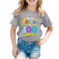 thumbnail image 4 of PMVFHDE T-Shirts pour Filles Hauts d'Été pour Filles Hauts Décontractés pour Filles T-Shirts pour Filles Garçons et Filles Mode Décontractée Imprimé Col Rond Manches Courtes T-Shirt Gris, 6-7 Ans, 4 of 4