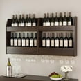 2-Tier Floating Wine and Liquor Rack, Multiple Finishes - Walmart.com