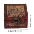 thumbnail image 3 of LLC Boîte de Rangement pour Bijoux Vintage Carrée en Bois Fait Main, 3 of 6