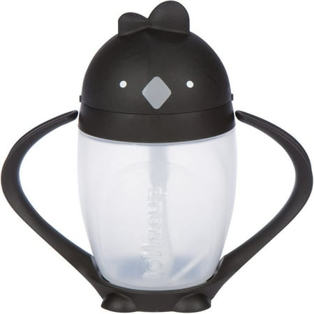 Lollaland Lollacup Straw Sippy Cup - BPA/BPS-Free, FDA-Approved - 10 Ounces/296 ml, Chic Black