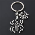 thumbnail image 4 of Metal Spider Web Key Chain, Fashion Vintage Gothic Pendant, 9cm Key Ring Accessory, 4 of 5