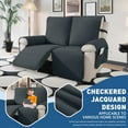 thumbnail image 5 of Lavish Cover 100% Waterproof Recliner Loveseat Cover, 2 Pieces Non-Slip Recliner Couch Slipcovers, Washable Furniture Protector with Pockets & Elastic Straps for Kids Pets, 2 Seaters, Dark Gray, 5 of 8