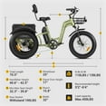 thumbnail image 2 of MAXFOOT MF31 Electric Tricycle for Adult, 750W Rear Drive Motor 3 Wheel Electric Bicycle with Suspension Fork, 85 Miles, 48V 20Ah UL Certified Battery, Fat Tire Electric Trike with Rear Differential, 2 of 10