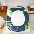 thumbnail image 5 of jejeloiu Rugby Game Gamer Queen Sheet Sets,Football Sport City Bed Set For Ball Lover 4-Piece, 5 of 7
