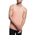 thumbnail image 5 of G-Style USA Men's Straight Hem Long Length Tank Top TT60 - Coral - X-Large, 5 of 7