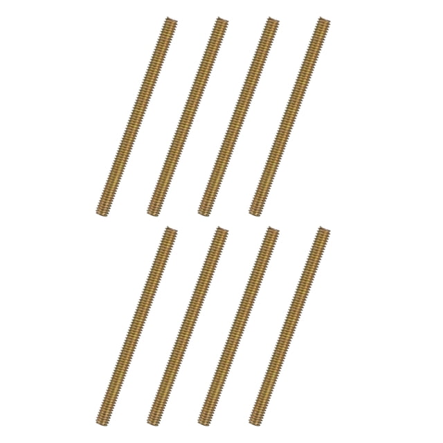 Uxcell 8pcs packs Fully Threaded Rods 5/16x4-1/4" for Mounting Assembly Fastening, Colorful Zinc