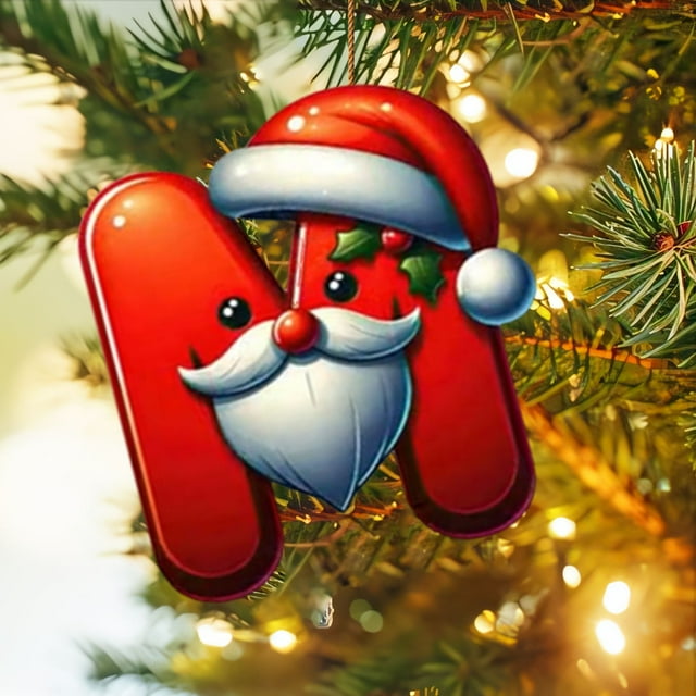 Adornos colgantes, colgante, colgante de decoración, llavero, colgante de decoración de árbol de Navidad de 26 letras, decoración navideña personalizada de bricolaje, decoración colgante para árbol de
