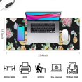 thumbnail image 5 of Long Mouse Pads for Desk,Pioneer Flower Floral Print Pattern Desk Mats on Top Of Desks, Desk Mouse Pad Extra Large with 3mm Non-Slip Base and Stitched Edge for Gaming,Office,Work,Home 35.4"x15.7", 5 of 6
