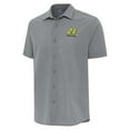 thumbnail image 2 of Men's-Antigua  Gray William Byron Activate Woven Short Sleeve Button-Up Shirt, 2 of 3