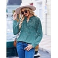 thumbnail image 5 of Zeagoo Womens Stylish Design V-Neck Blouse Long Sleeves Pleated Business Casual Tunic Tops, 5 of 6
