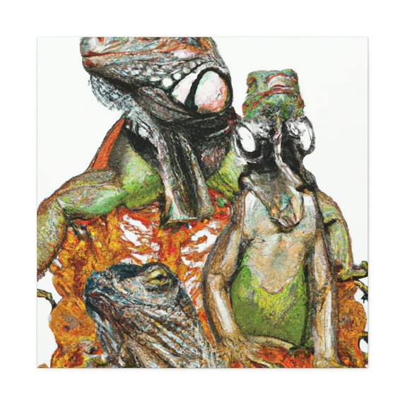Iguanas in Rococo - Canvas
