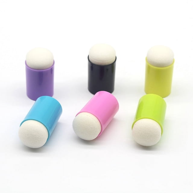 Herramienta de aplicación de sellos de goma con esponja para dar forma a la mesa de impresión, cubierta de tarjeta de tinte de color, cubierta de esponja de color para dedos