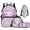Daisy Axolotl, variant on KUIFORTI Black Horse Bookbag and Lunch Box Kid Backpack Set of 4 Girls School Bag Pencil Case Water Bottle Sleeve for Elementary Primary Middle School