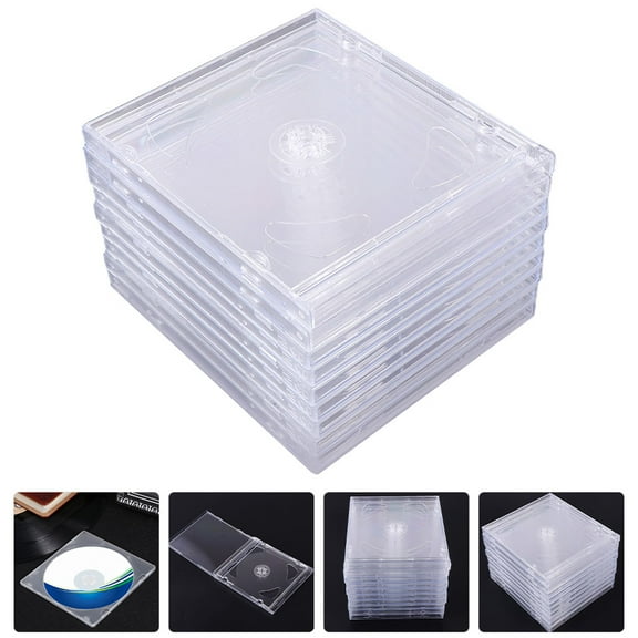 Omeite Transparent CD Case Acrylic Double Disc Display Box (9pcs)
