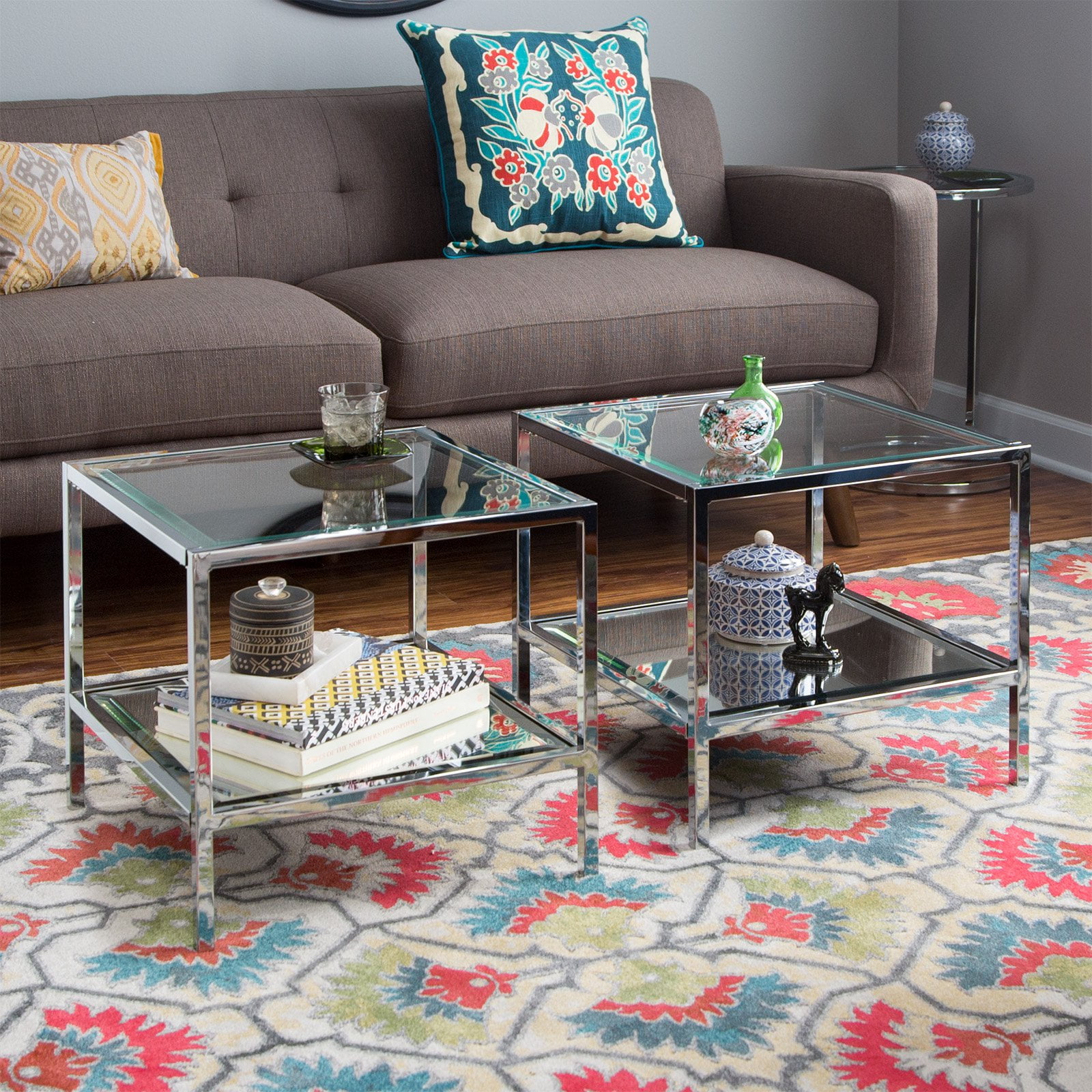 Belham Living Lamont Bunching Coffee Table Chrome Com