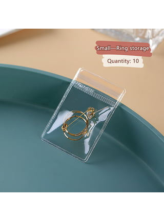 TINYSOME Anti Tarnish Strips Clear Jewelry Bags Storage for Beads Earrings  Screws 100X 