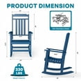 thumbnail image 2 of FURRYFECTION Outdoor Rocking Chair with High Back,HDPE Oversized Adirondack Slat Rocker Chairs for Patio,Garden,Lawn,Balcony,Blue, 2 of 9