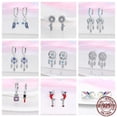 thumbnail image 4 of NOVEDAD DE VERANO 2020, pendientes de plata de ley 925 con diseño de corazón y concha, pendientes aptos para pulseras Pandora originales, joyería DIY para mujer, 4 of 4