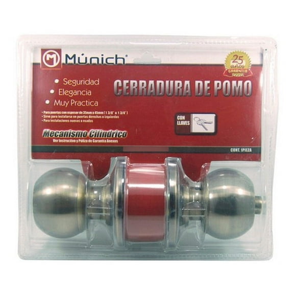 Cerradura Pomo Baño Munich Laton Antiguo Muncpa-01b