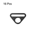 thumbnail image 3 of Uxcell 1.26" Adjuster Triangle with Bar Swivel Clip D Dee Ring Buckle, 16Pack Matte Black, 3 of 5