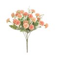 thumbnail image 1 of Flor de clavel artificial, oficina en casa, escuela, decoración floral, fiesta de boda, tela de seda, ramo de flores falsas, café ligero Jumpingount HA6616-05B, 1 of 6