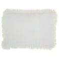 thumbnail image 2 of Nourison Shag Solid White Decorative Throw Pillow , 14" x 20", 2 of 2