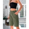 thumbnail image 3 of Bermudas casuales de verano luvamia con cintura elástica para mujer, 3 of 7
