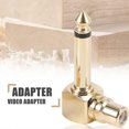 thumbnail image 3 of 2-pack Rca Female Jack To 1/4 Inch Mono Male Plug Right Angle Audio Adapter, 3 of 5