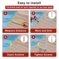 thumbnail image 6 of Huloretions Pool Stair Handrail,32"x22.5" Pool Handrail 304 Stainless Steel Swimming Pool Stair Rail for Inground Pool with Blue Grip Cover,375lbs Capacity, 6 of 6