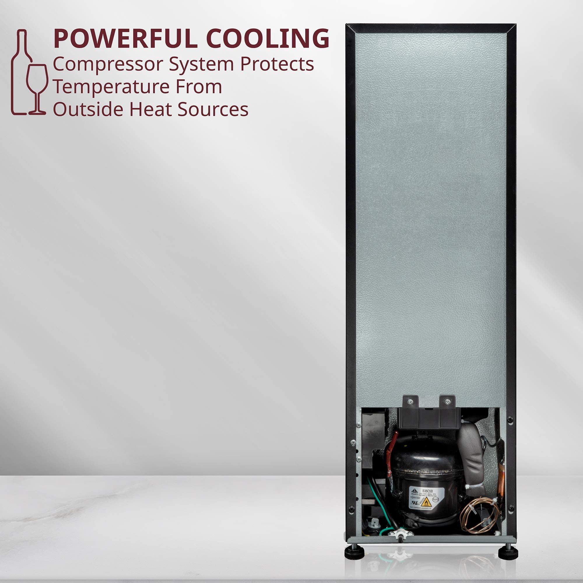 Schmecke 12-Bottle Wine Cooler - Compact Temperature-Controlled Storage for Red & White Wines