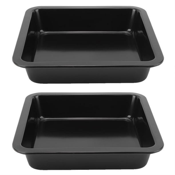 Cuadrado # 8209; Forma No # 8209; Palo Queso Pastel Pizza Molde Bandeja Utensilios Para Hornear Cocina Herramientas Para Hornear (Negro) 2 Unids Yuarrent HA018157-00