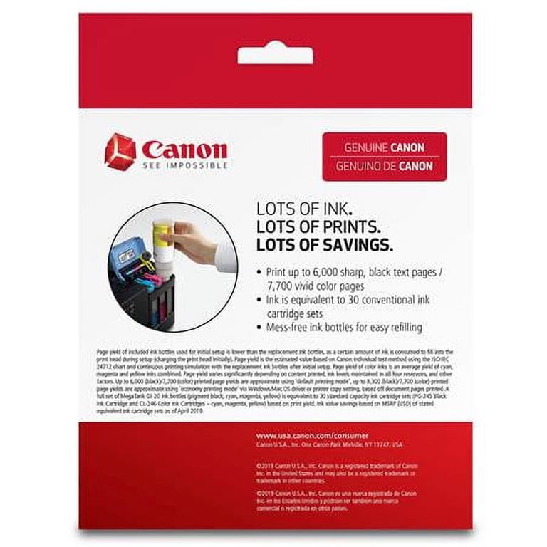 Canon Gi-20 Ink Refill Bottles Compatible With Canon PIXMA G6020 G7020 ...