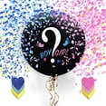 thumbnail image 2 of Globo revelador de género con confeti y dardos, globos negros de 36 pulgadas x2 con confet YESHOW YESHOW, 2 of 2