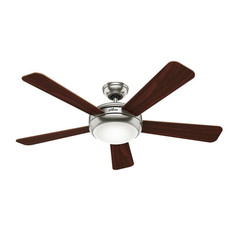 Hunter 52 Palermo Brushed Nickel Ceiling Fan With Light Hunter 52 Palermo Brushed Nickel Ceiling Fan With Light Handheld Remote