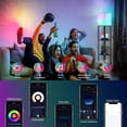 thumbnail image 4 of Lámpara de pie SUNMORY con estantes de 4 niveles y bombilla inteligente RGB, 4 of 7