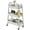 Green, variant on CONCETTA 3-Tier Utility Rolling Cart, Metal Mobile Storage Rack with Lockable Castors for Office, School, Bathroom, Gray