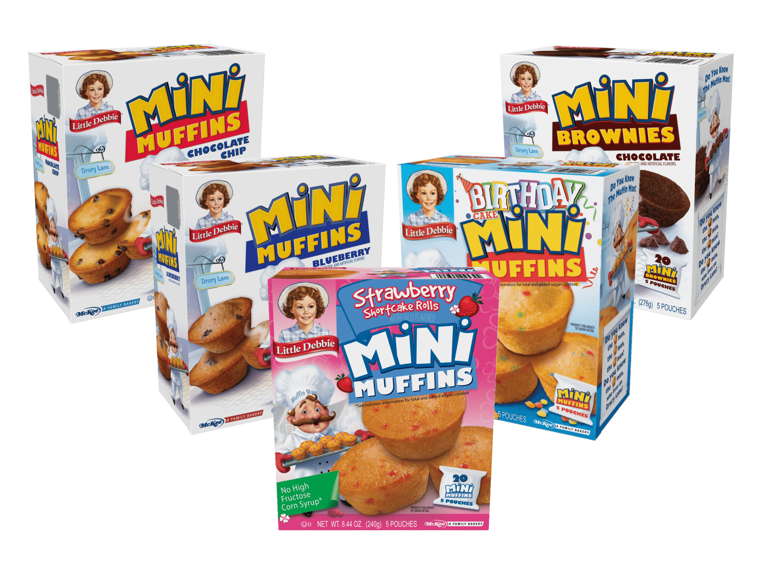 Little Debbie Mini Muffin and Brownie Variety Bundle 1 Box Each of