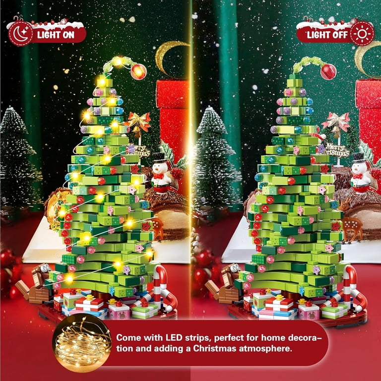 2025 Christmas Advent Calendar Building Blocks Set - 24 Days Countdown With Santa, Tree & Elk For Kids & Adults