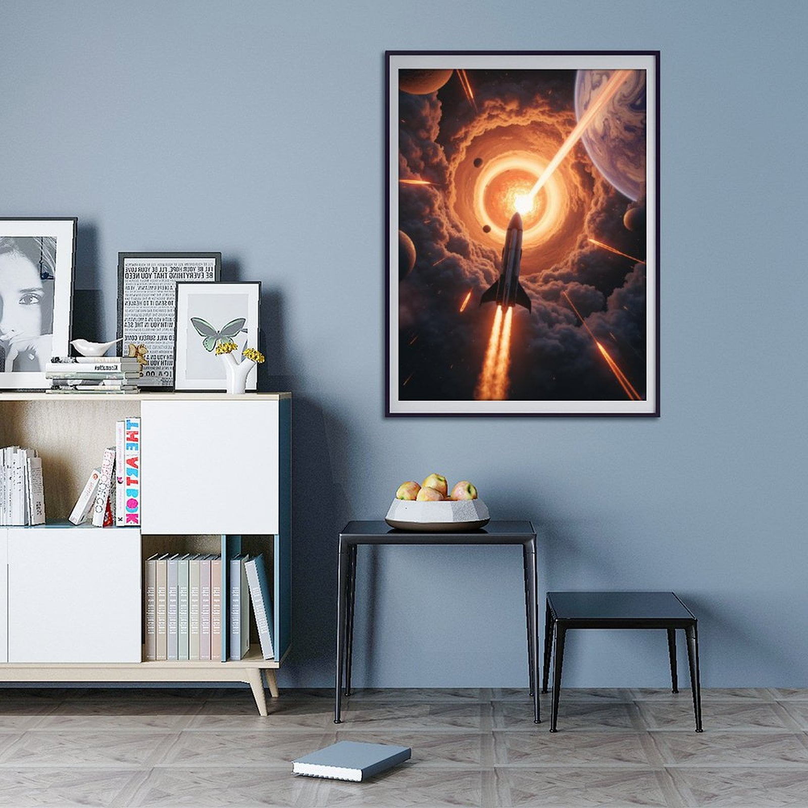 Diamond Art Kits for Adults - 5d Rocket Launching Into Cosmic Vortex Diamond Painting for Adults, Diamond Art for Adults Beginners, Diamond Painting Kits for Adults for Home Wall Decor